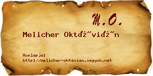 Melicher Oktávián névjegykártya